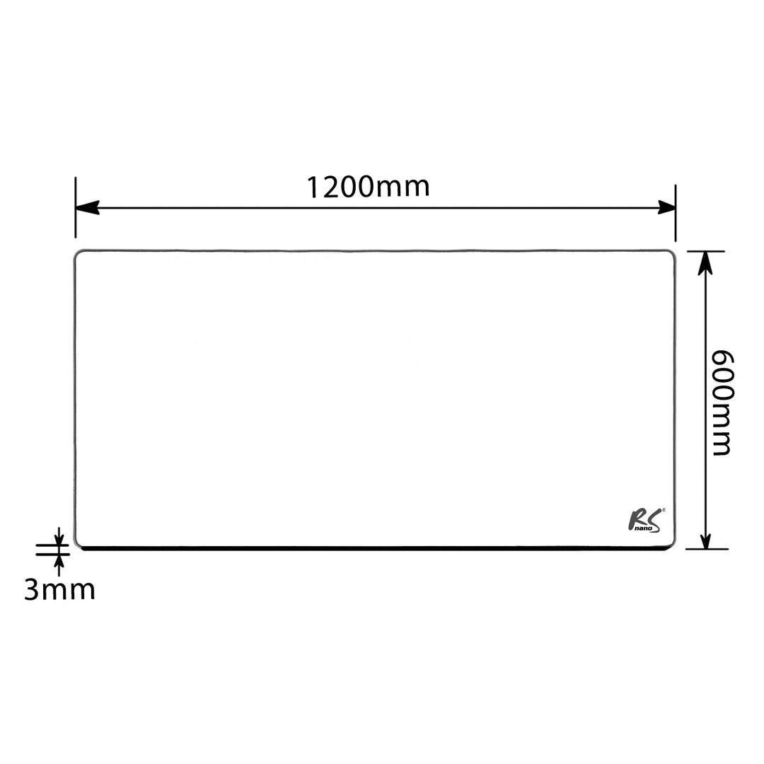NanoRS skrivebordsunderlag/måtte, 1200 x 600 x 3 mm, sort, RS173
