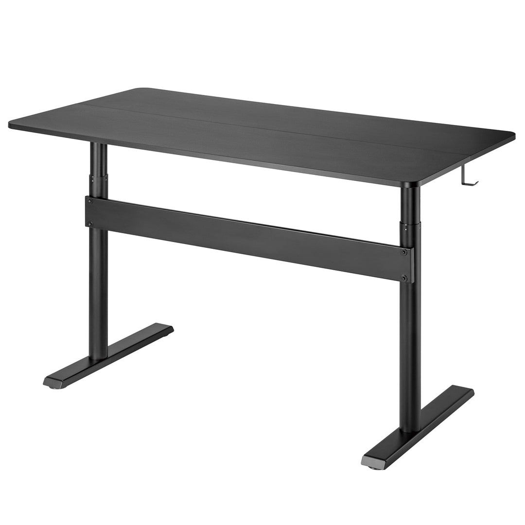 Skrivebord med bordplade 140x68 cm Ergo Office, gasfjeder, højdejustering, til stående og siddende arbejde, maks. højde 115 cm, ER-453