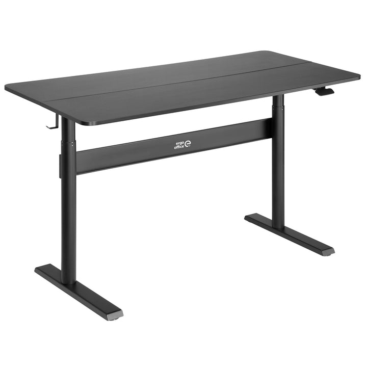 Skrivebord med bordplade 140x68 cm Ergo Office, gasfjeder, højdejustering, til stående og siddende arbejde, maks. højde 115 cm, ER-453