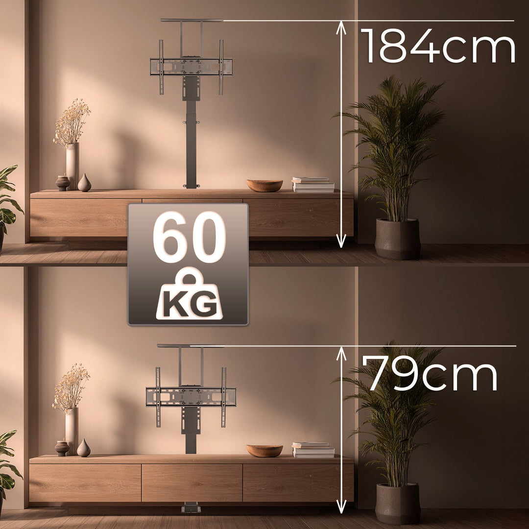 Elektrisk udtrækkelig holder til Maclean-tv, TUYA, 37''-80'', VESA 600x400, maks. 60 kg, MC-866T
