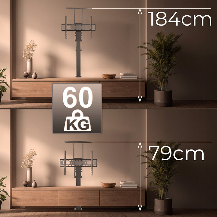 Elektrisk udtrækkelig holder til Maclean-tv, TUYA, 37''-80'', VESA 600x400, maks. 60 kg, MC-866T