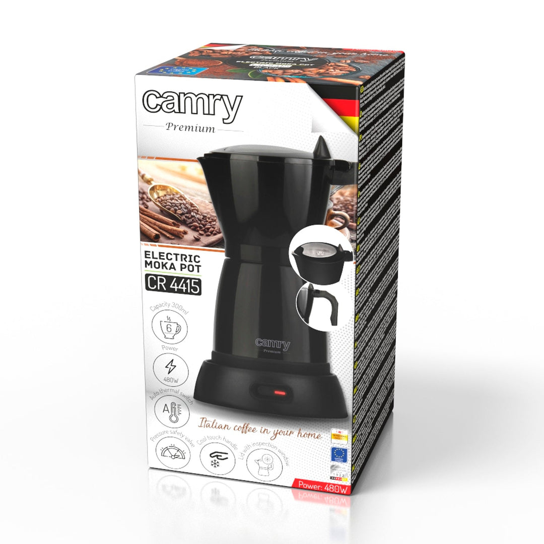 Elektrisk kaffemaskine Moka Camry CR 4415B 300 ml til 6 kopper espresso