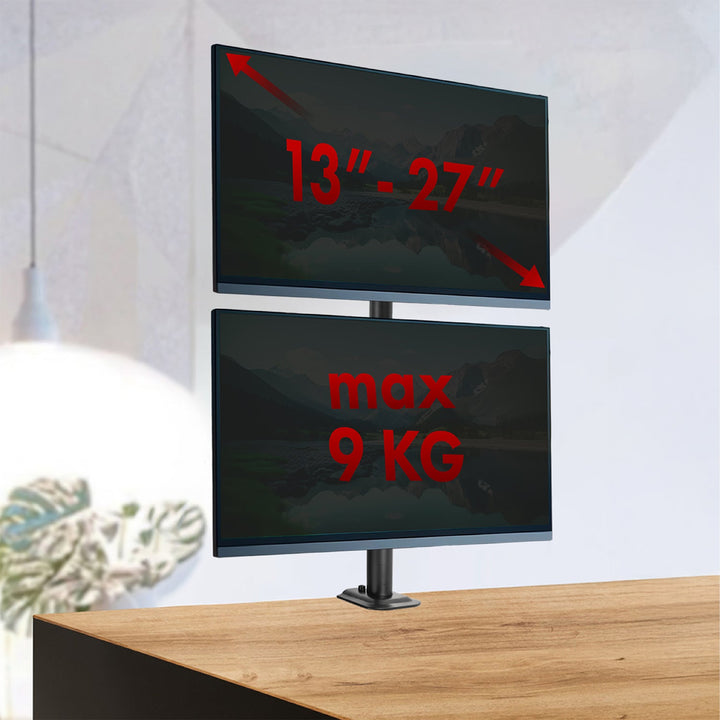 Maclean monitorholder, maks. VESA 100x100, 13-27", 9 kg, MC-966
