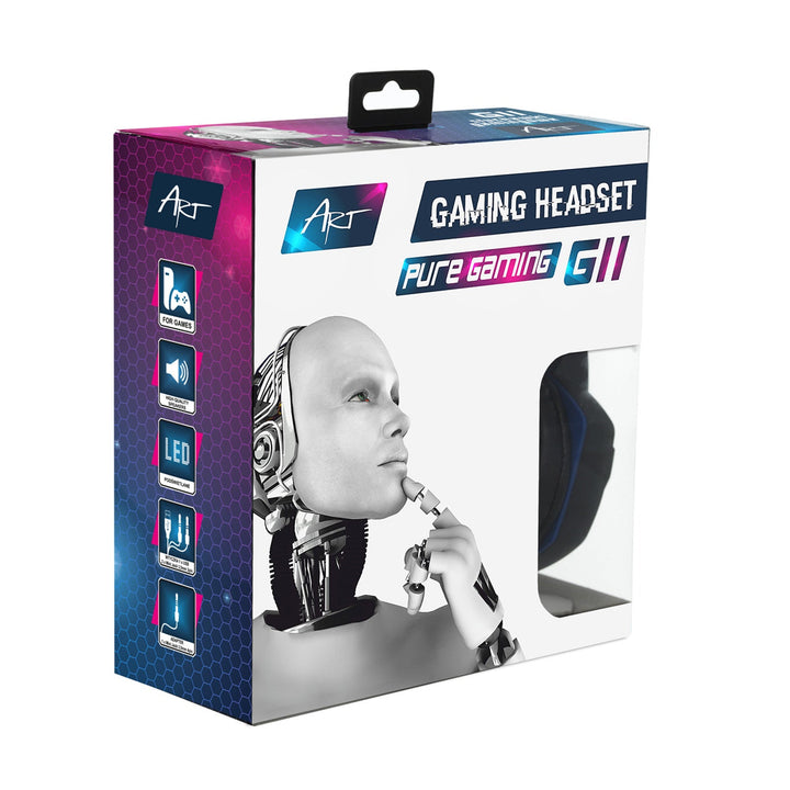 ART gaming-headset med mikrofon, LED-belysning, G11