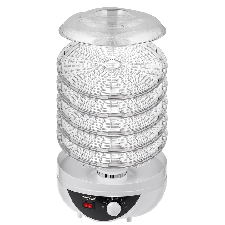Tørretumbler til svampe, grøntsager og frugt GreenBlue, effekt 250 W – meget støjsvag, GB195 stik UK