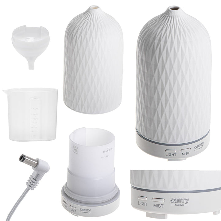 Camry CR 7970 Duftdiffusor, ultralyd, keramik, 100 ml, stemningslampe