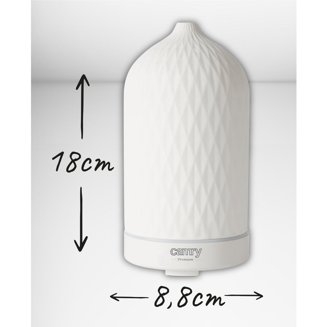 Camry CR 7970 Duftdiffusor, ultralyd, keramik, 100 ml, stemningslampe
