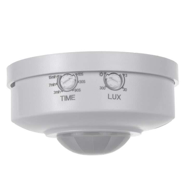 Maclean PIR-bevægelsessensor, rækkevidde 6 m, loftmontering, maks. belastning 1200 W, IP20, MCE314 W
