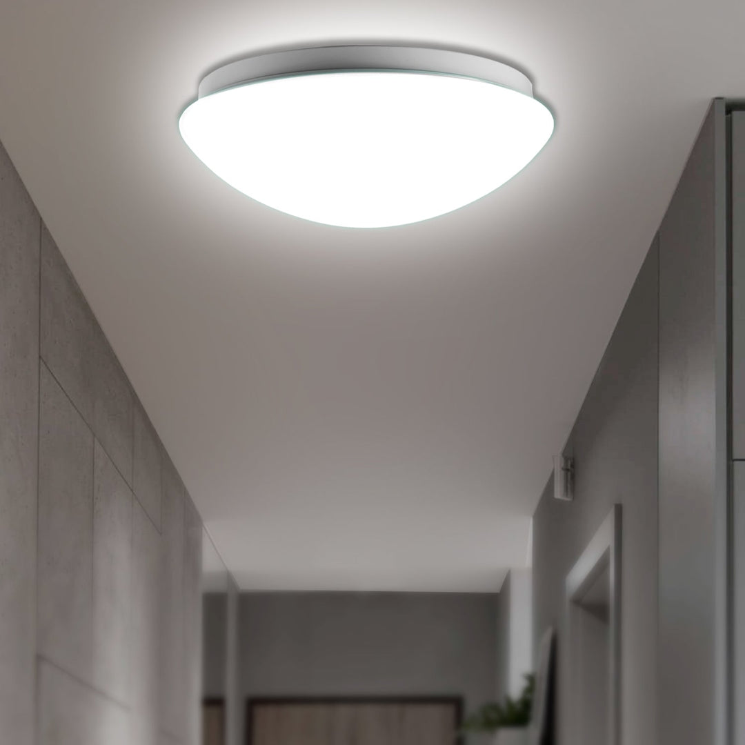 Loftlampe 1xE27 med Maclean-sensor, mikrobølgesensor, PMMA-lampeskærm, maks. belastning 25 W, IP20, MCE309