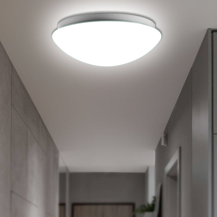 Loftlampe 1xE27 med Maclean-sensor, mikrobølgesensor, PMMA-lampeskærm, maks. belastning 25 W, IP20, MCE309