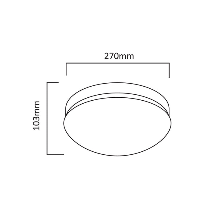 Loftlampe 1xE27 med Maclean-sensor, mikrobølgesensor, PMMA-lampeskærm, maks. belastning 25 W, IP20, MCE309