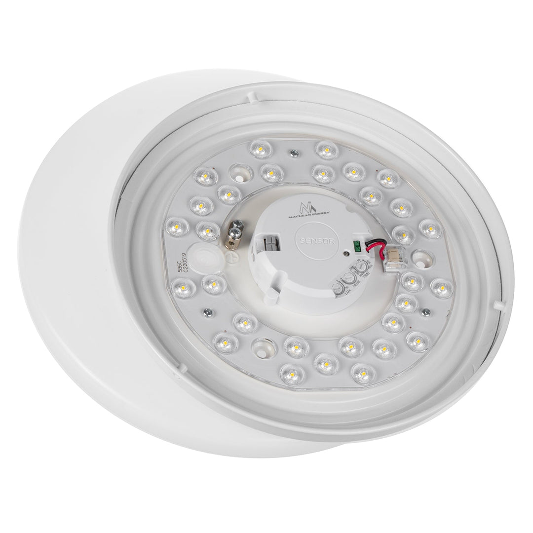 LED-loftslampe med Maclean-sensor, 5,8 GHz mikrobølgesensor, 4000 K, 12 W, 950 lm, IP44, MCE347