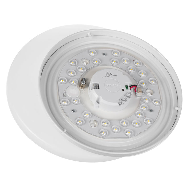 LED-loftslampe med Maclean-sensor, 5,8 GHz mikrobølgesensor, 4000 K, 12 W, 950 lm, IP44, MCE347