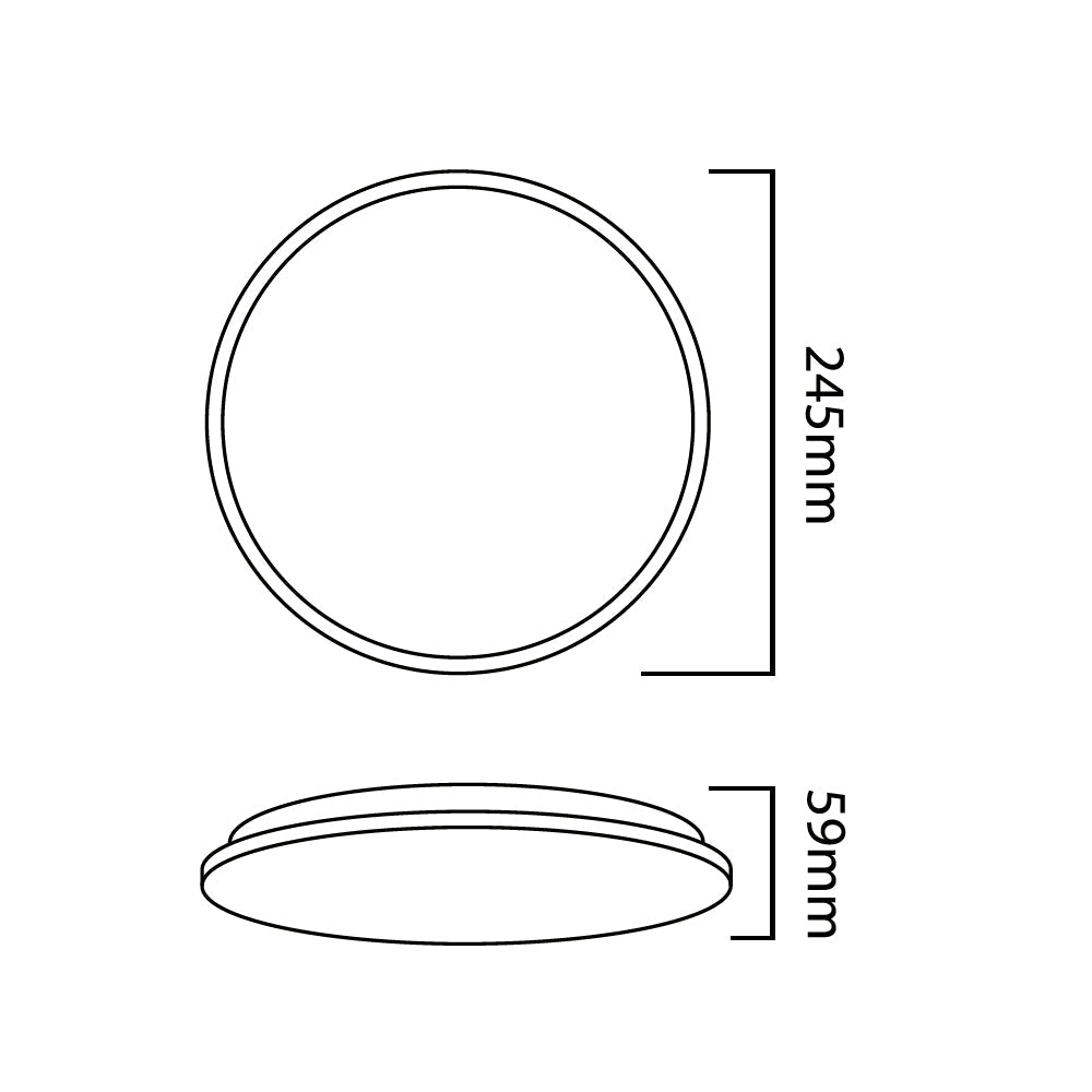 LED-loftslampe med Maclean-sensor, 5,8 GHz mikrobølgesensor, 4000 K, 12 W, 950 lm, IP44, MCE347