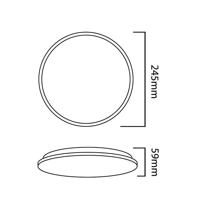 LED-loftslampe med Maclean-sensor, 5,8 GHz mikrobølgesensor, 4000 K, 12 W, 950 lm, IP44, MCE347