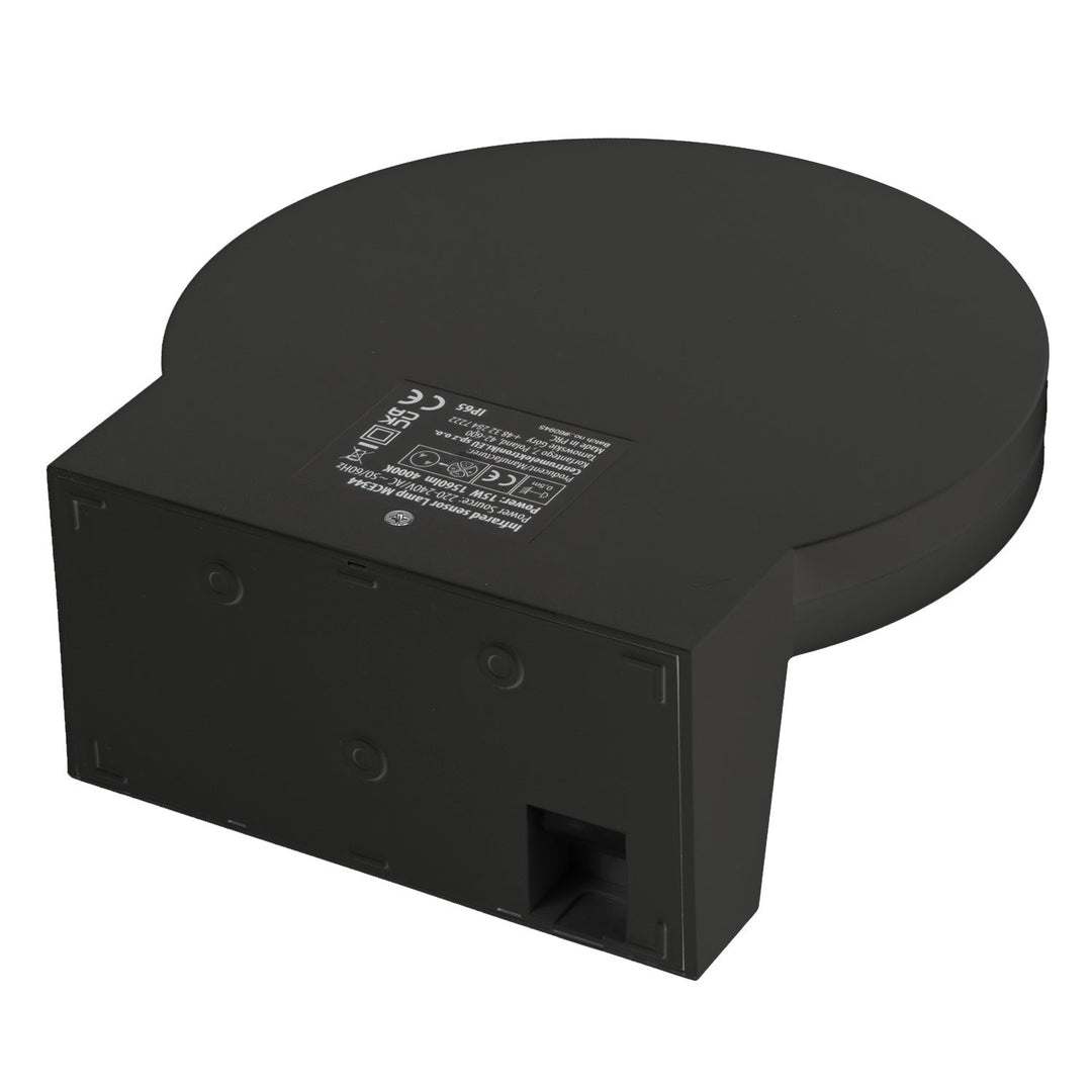 LED-lampe med bevægelsessensor Maclean, PIR-bevægelsessensor, sort, 15 W, IP65, 1560 lm, neutral hvid farve (4000 K) MCE344 B