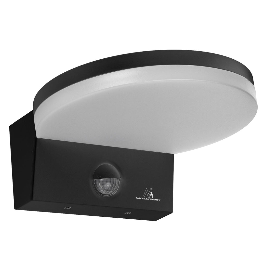 LED-lampe med bevægelsessensor Maclean, PIR-bevægelsessensor, sort, 15 W, IP65, 1560 lm, neutral hvid farve (4000 K) MCE344 B