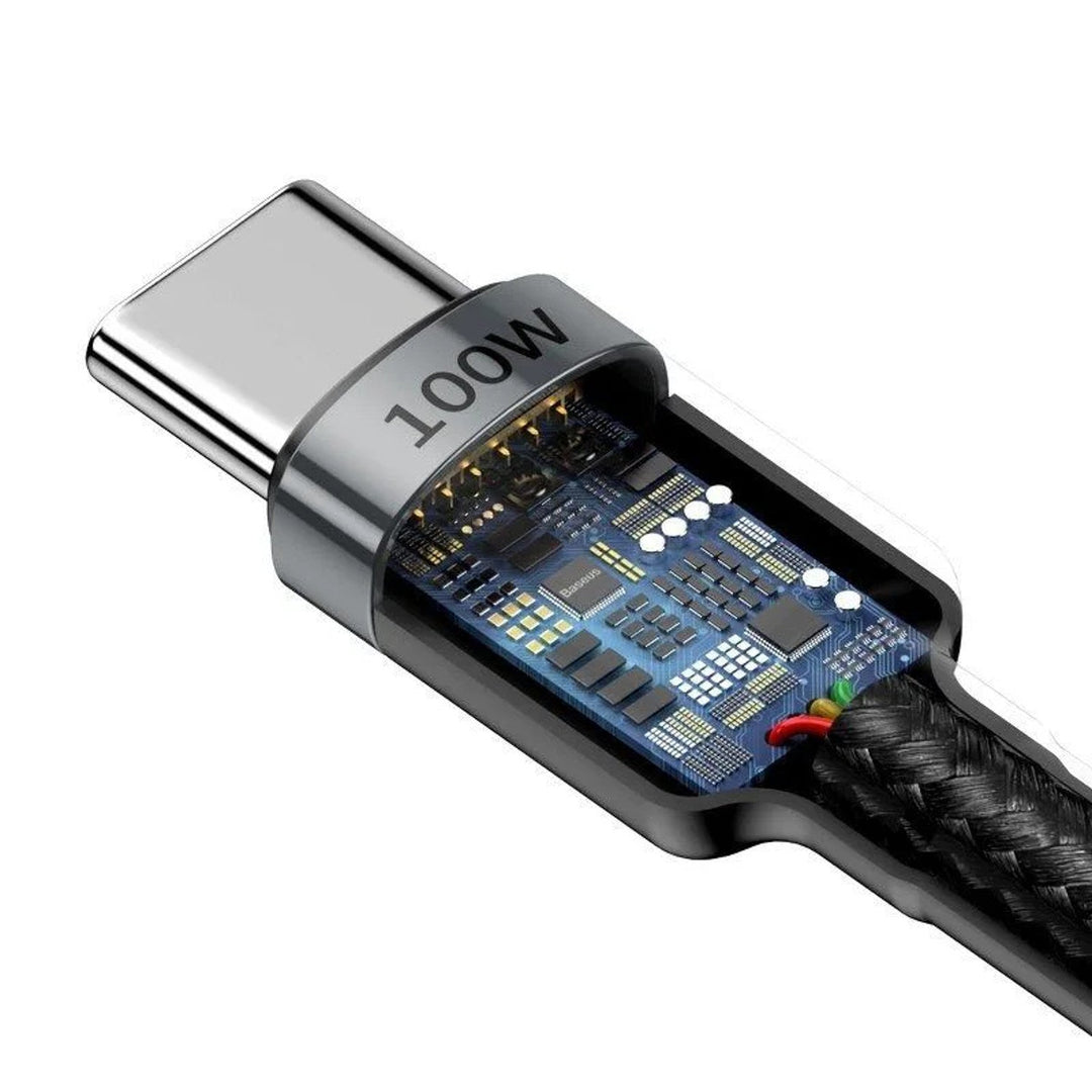 USB-C PD 2.0-kabel 200 cm Baseus Cafule CATKLF-ALG1 Quick Charge 3.0 5A med understøttelse af hurtig opladning 100 W