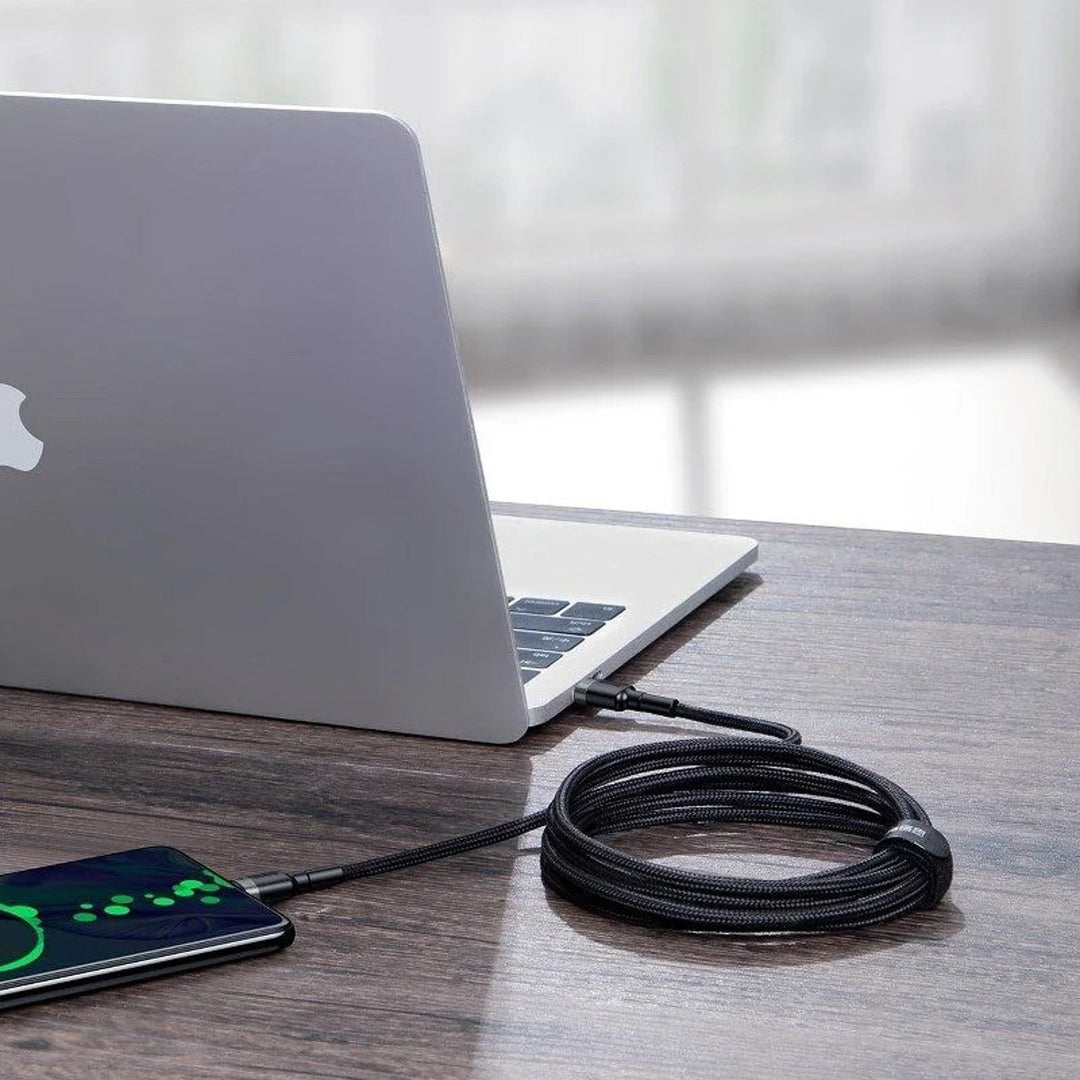 USB-C PD 2.0-kabel 200 cm Baseus Cafule CATKLF-ALG1 Quick Charge 3.0 5A med understøttelse af hurtig opladning 100 W