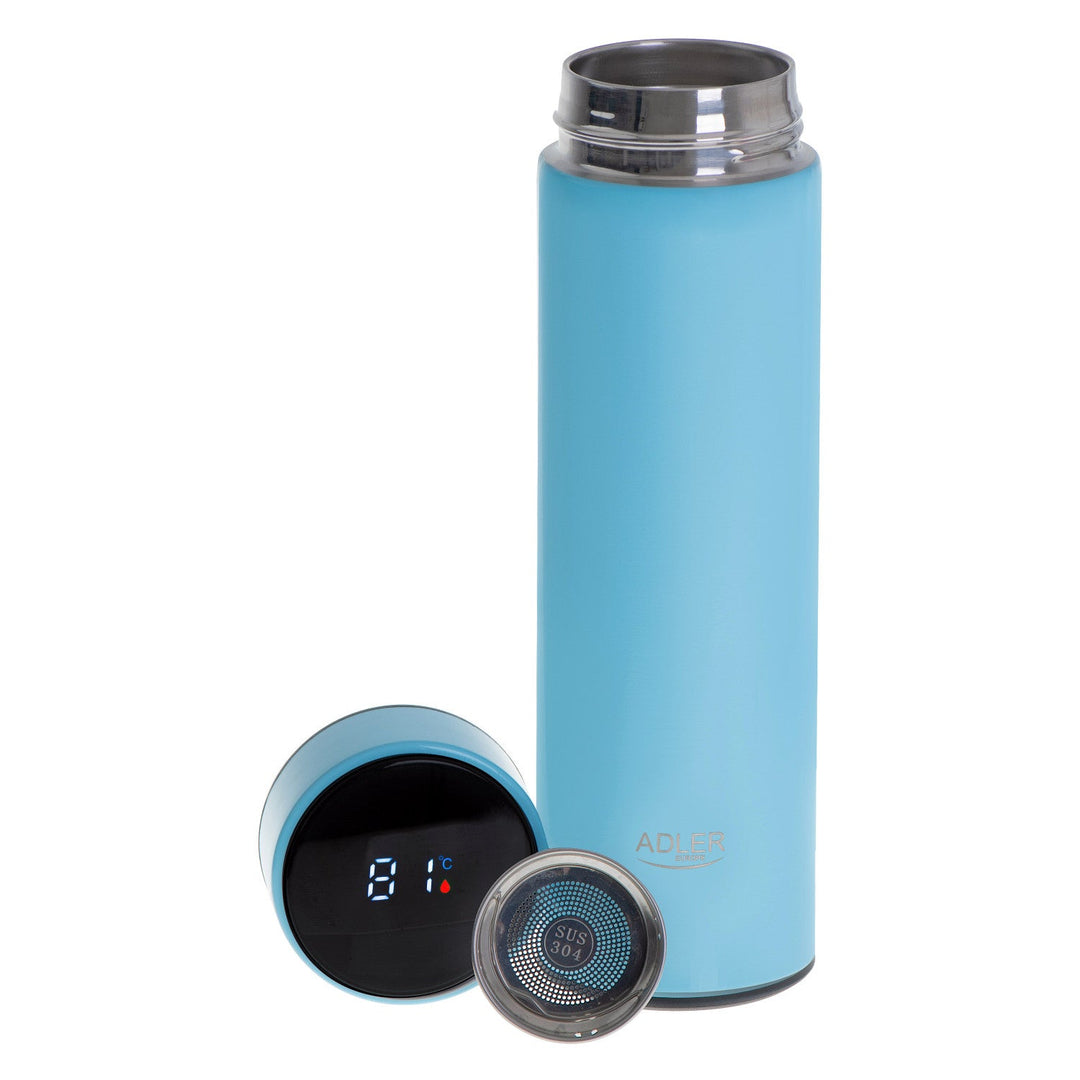 Adler termokande, LED-berøringsskærm, kapacitet 473 ml, farve blå, AD 4506