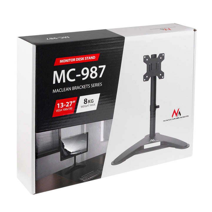 Maclean monitorholder, maks. VESA 100x100, 13-27", 8 kg, MC-987