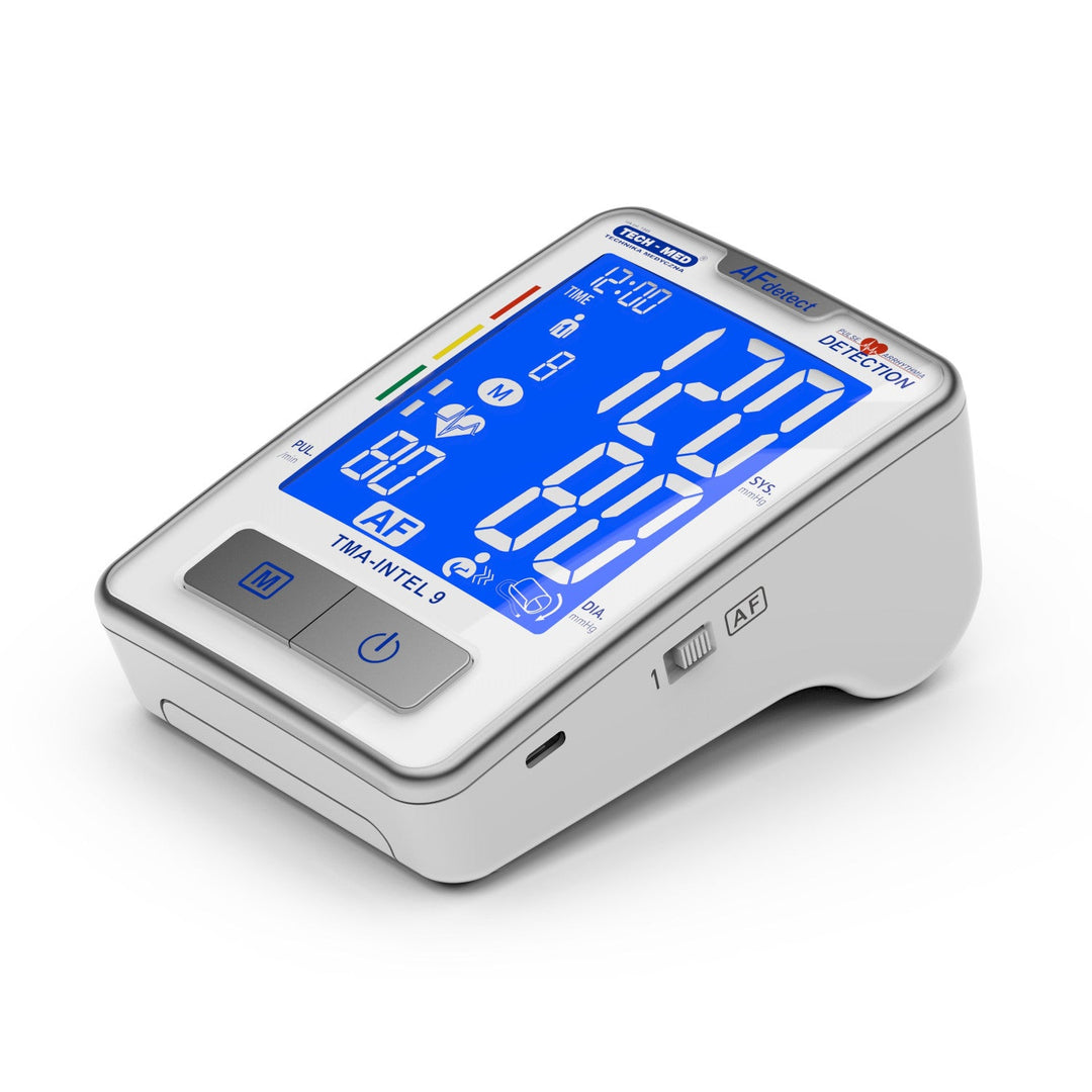 Tech-Med blodtryksmåler, detektering af atrieflimren, LCD-display, TMA-INTEL 9