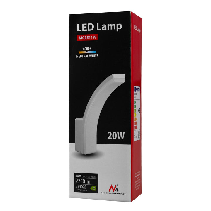 LED-lampe Maclean MCE511 W 20W 2750lm IP65 neutral hvid 4000K