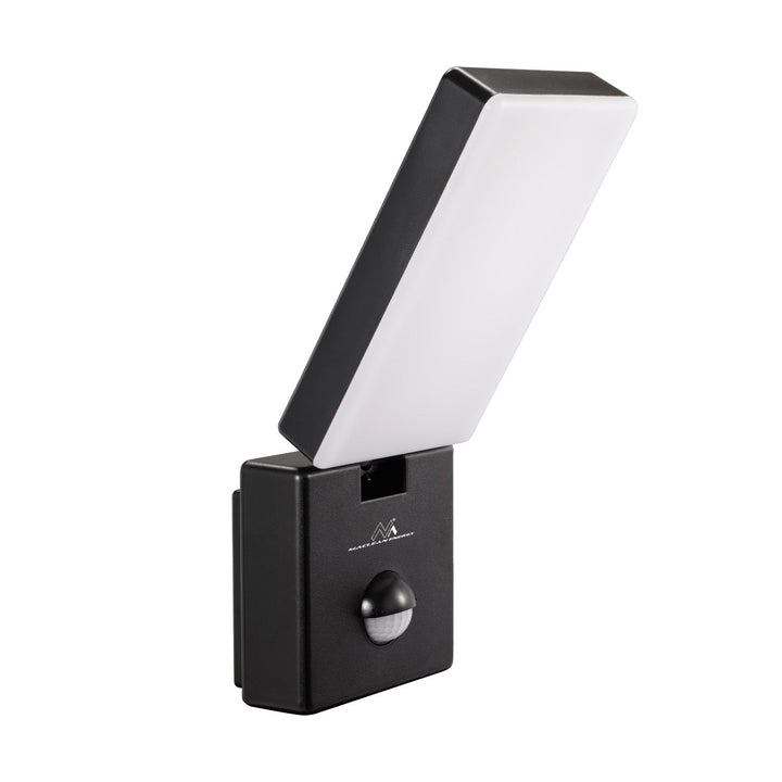 LED-lampe med PIR-bevægelsessensor, sort, 10 W, IP65, 800 lm, 4000 K