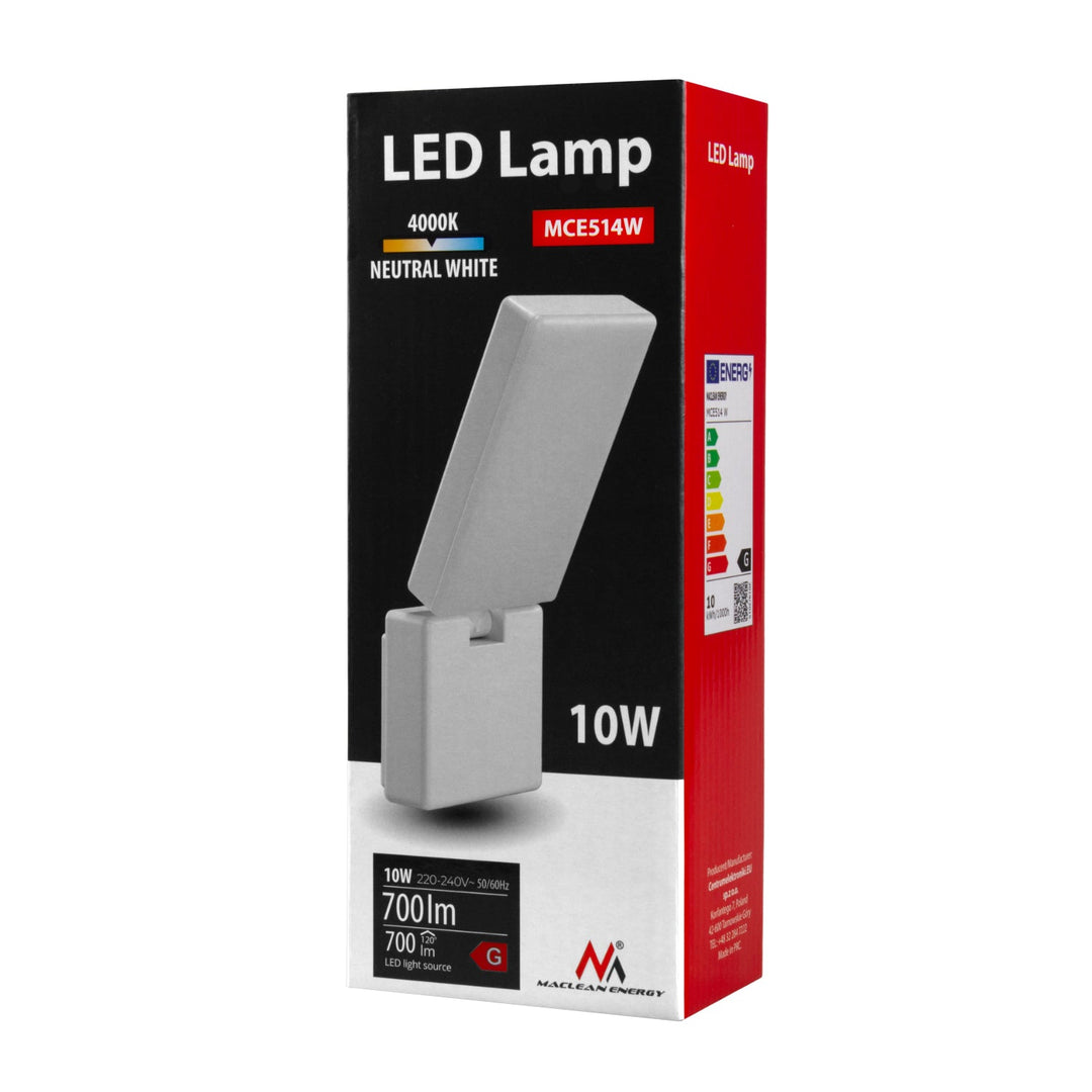 LED-lampe Maclean MCE514 W 10W 700lm IP65 neutral hvid farve 4000K