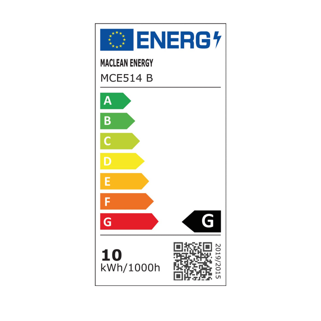 Maclean MCE514 B LED-lampe, sort, 10 W, 700 lm, IP65, 4000 K