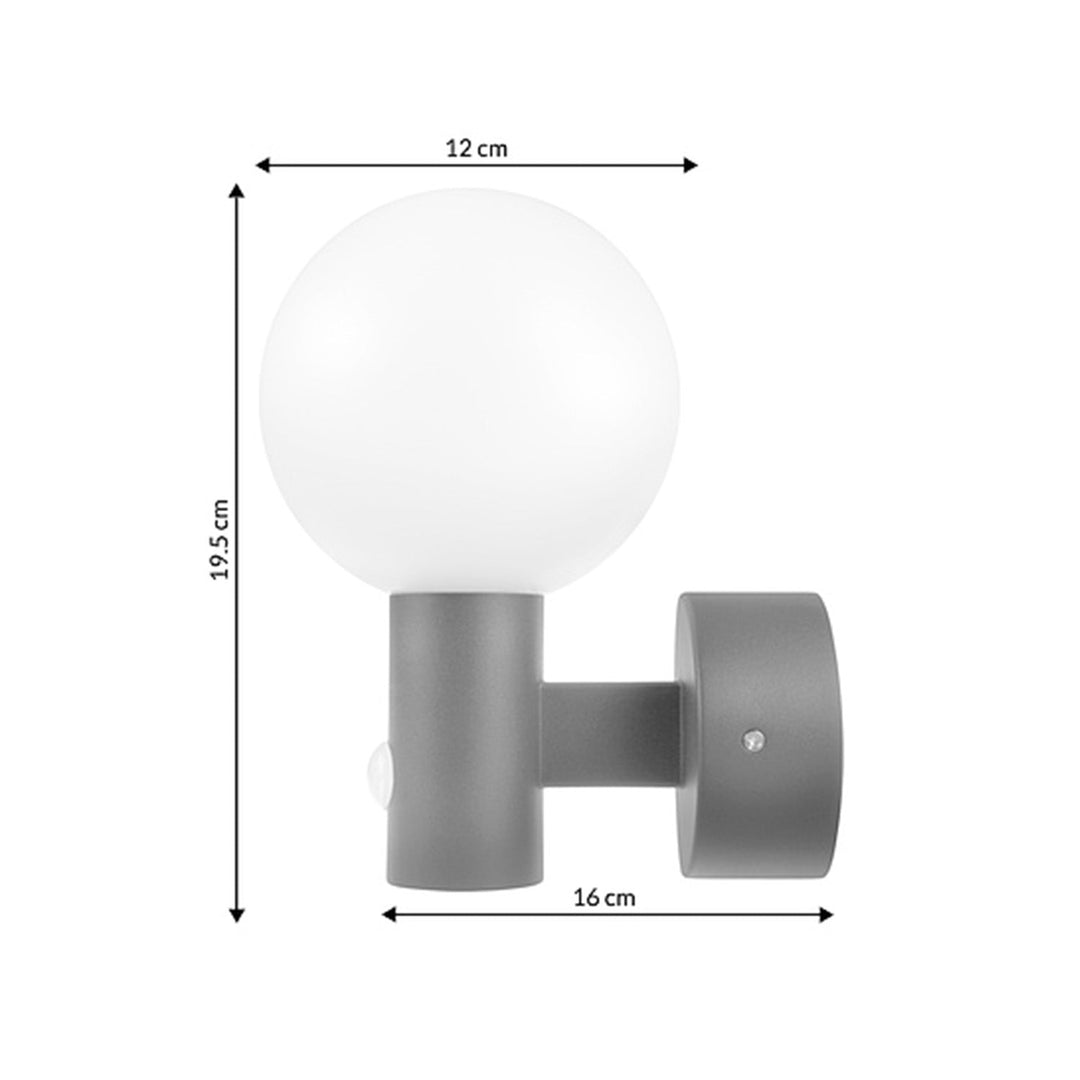 LED-lampe med bevægelsessensor Maclean PIR grå 15W IP65 1600lm 4000K