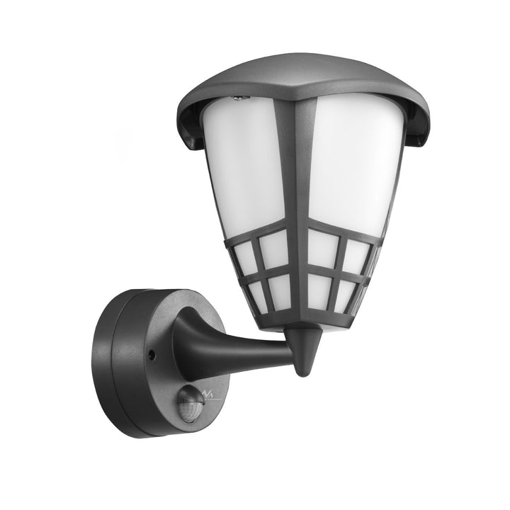 Væglampe med sensor Maclean MCE518 GR 1xE27 grå IP65 max 60W