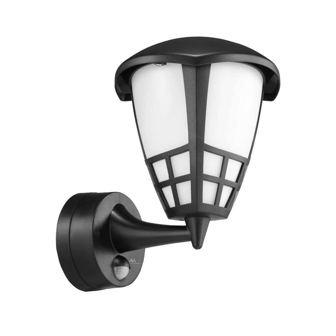 Væglampe med sensor Maclean MCE518 B 1xE27 sort IP65 max 60W