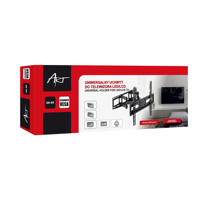 ART TV-holder, 32-70'', 40 kg, sort, VESA 400x400, AR-89