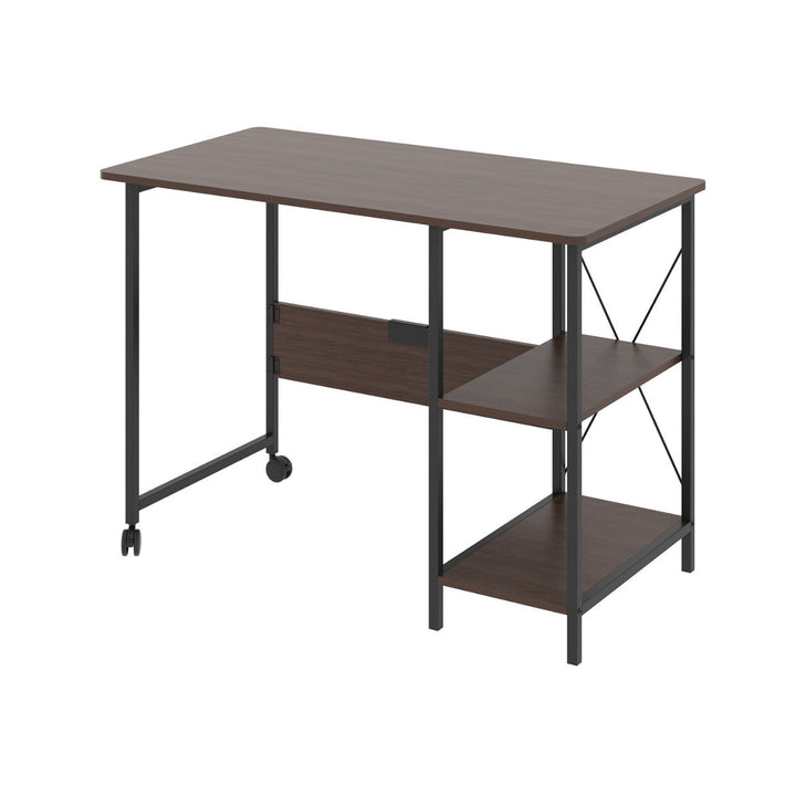 Maclean foldbart loftbord, mål: 107x45x75 cm, maks. 150 kg, med bordplade, farve: mørk valnød, MC-411 B