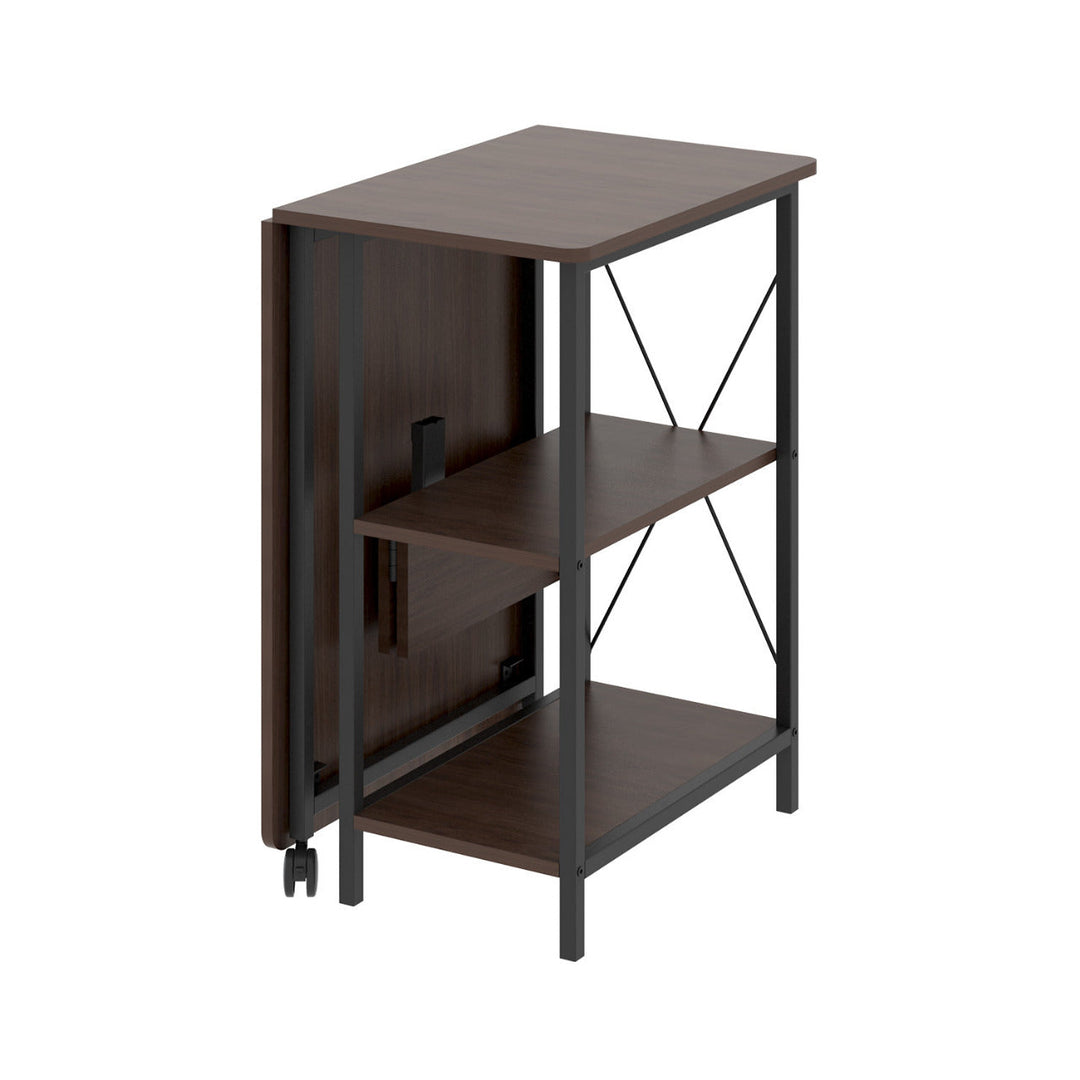 Maclean foldbart loftbord, mål: 107x45x75 cm, maks. 150 kg, med bordplade, farve: mørk valnød, MC-411 B