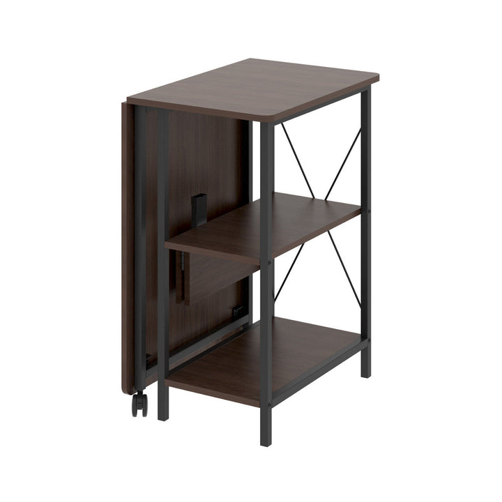 Maclean foldbart loftbord, mål: 107x45x75 cm, maks. 150 kg, med bordplade, farve: mørk valnød, MC-411 B