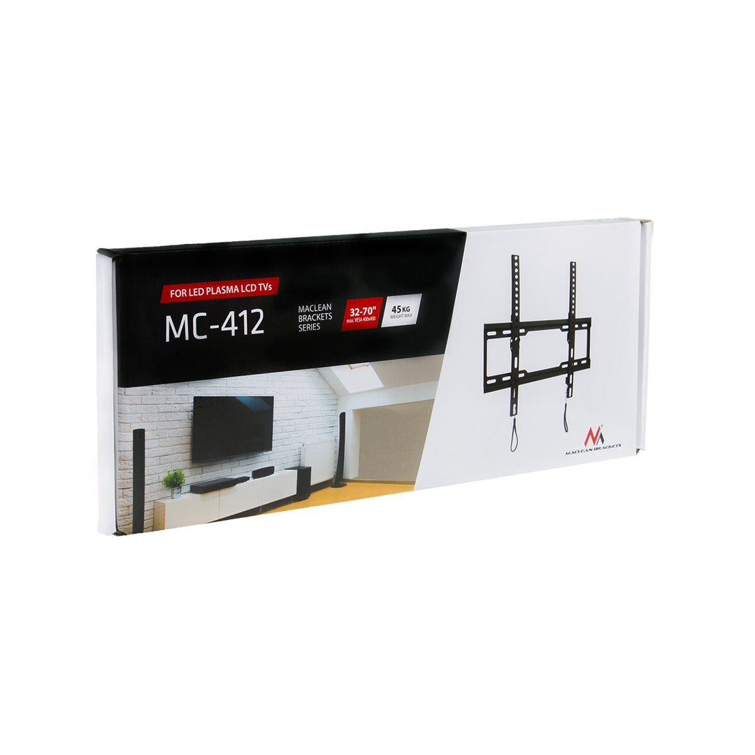 Maclean TV-holder, maks. VESA 400x400, 32-70", 45 kg, justerbar hældning +0°~-10°, MC-412