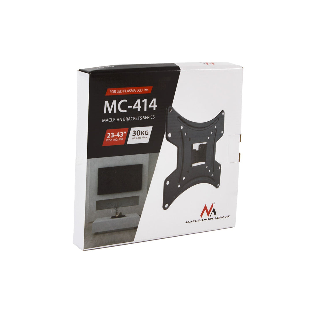 Maclean tv- eller skærmholder, maks. VESA 200x200, 23-43", 30 kg, sort, MC-414