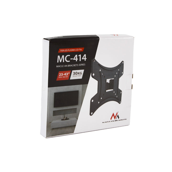 Maclean tv- eller skærmholder, maks. VESA 200x200, 23-43", 30 kg, sort, MC-414