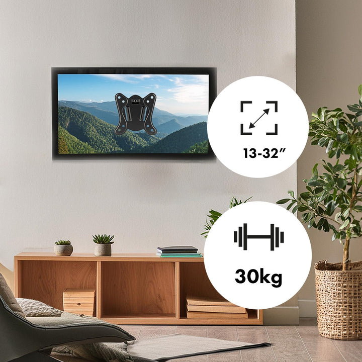 Maclean TV- eller monitorholder, maks. VESA 100x100, 13-32", 30 kg, sort, MC-416