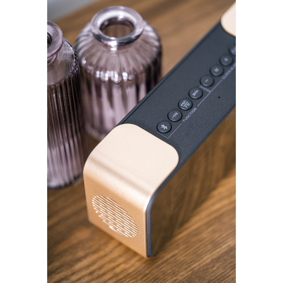 Adler AD 1190 Copper trådløs radioalarm med LED-display og Bluetooth-funktion