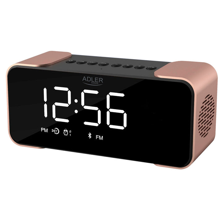 Adler AD 1190 Copper trådløs radioalarm med LED-display og Bluetooth-funktion