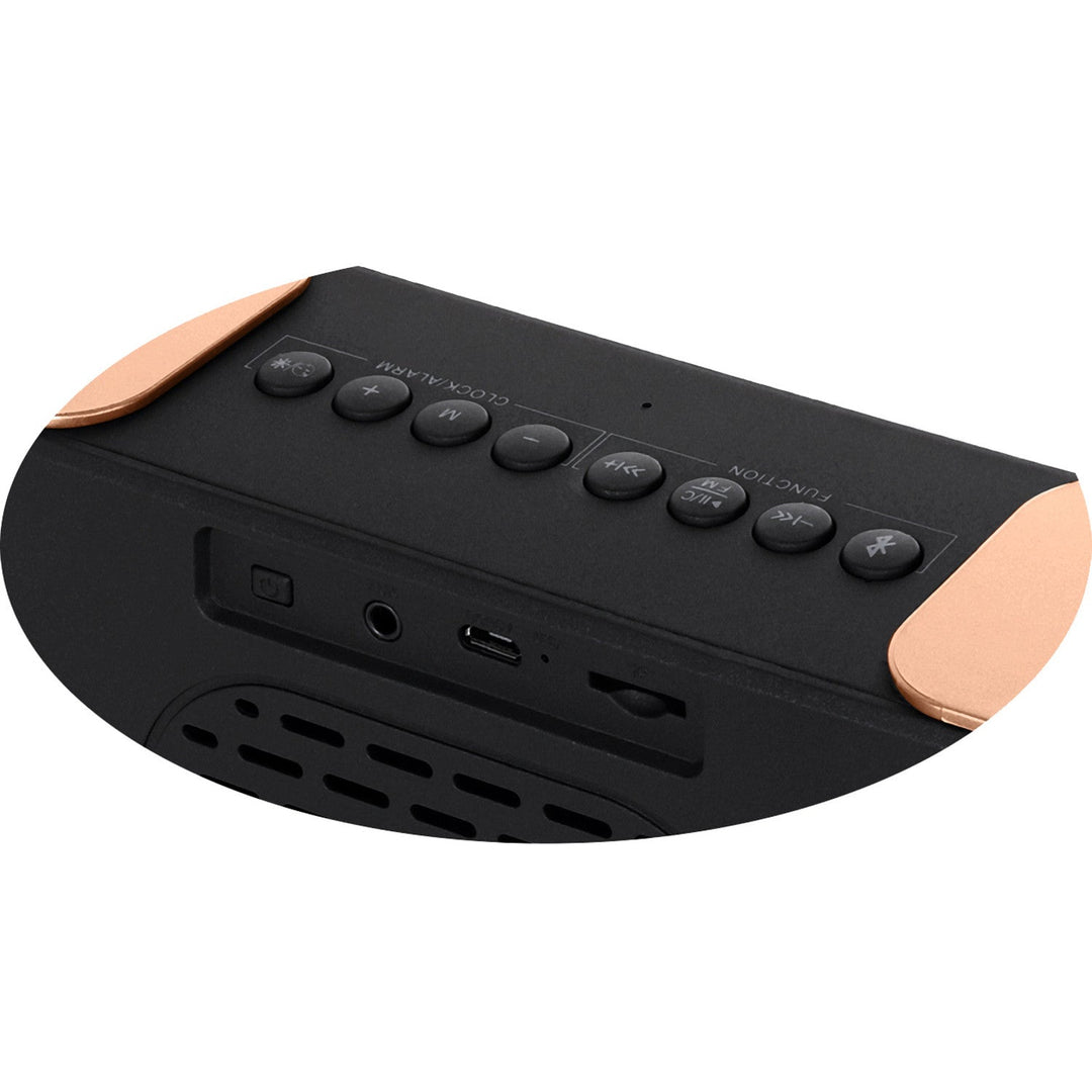 Adler AD 1190 Copper trådløs radioalarm med LED-display og Bluetooth-funktion