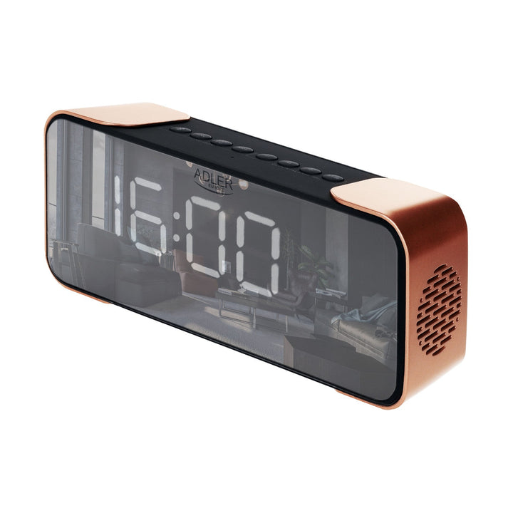 Adler AD 1190 Copper trådløs radioalarm med LED-display og Bluetooth-funktion
