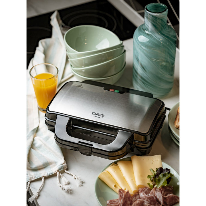 Camry sandwichmaker, til 2 sandwich, maksimal effekt 1300 W, non-stick belægning, CR 3054