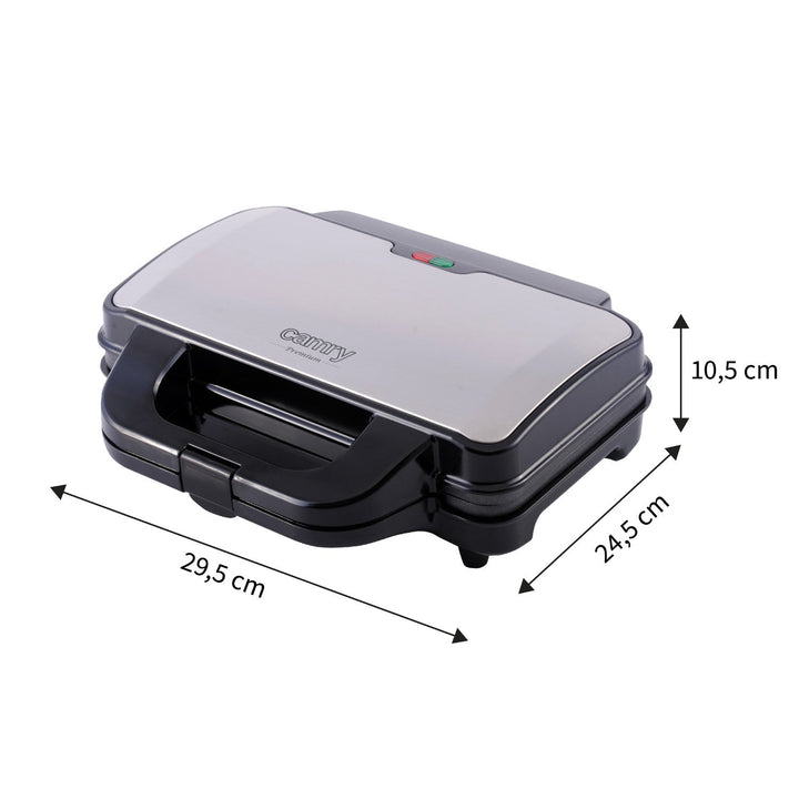 Camry sandwichmaker, til 2 sandwich, maksimal effekt 1300 W, non-stick belægning, CR 3054