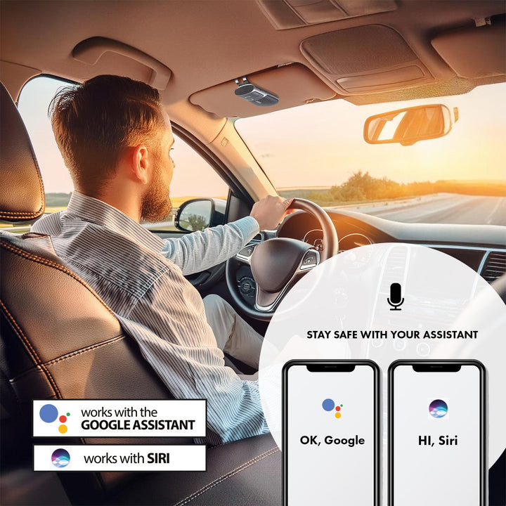 Bluetooth 5.0-håndfri sæt Audiocore AC480 A2DP med 2 W højttaler, Google og Siri