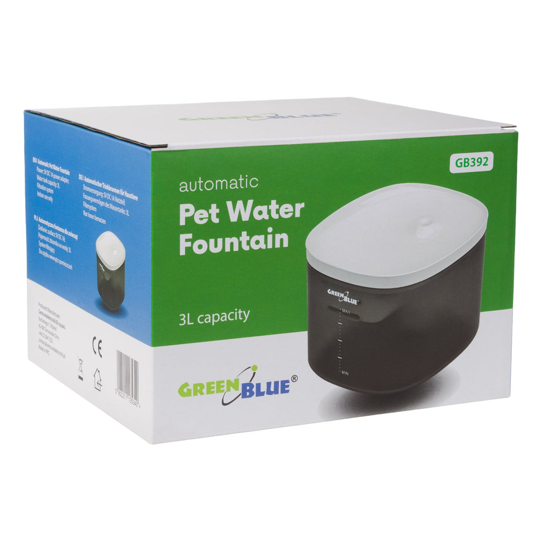 Automatisk vanddispenser / vanddrikker til dyr GreenBlue, 3L, USB 5V1A, GB392