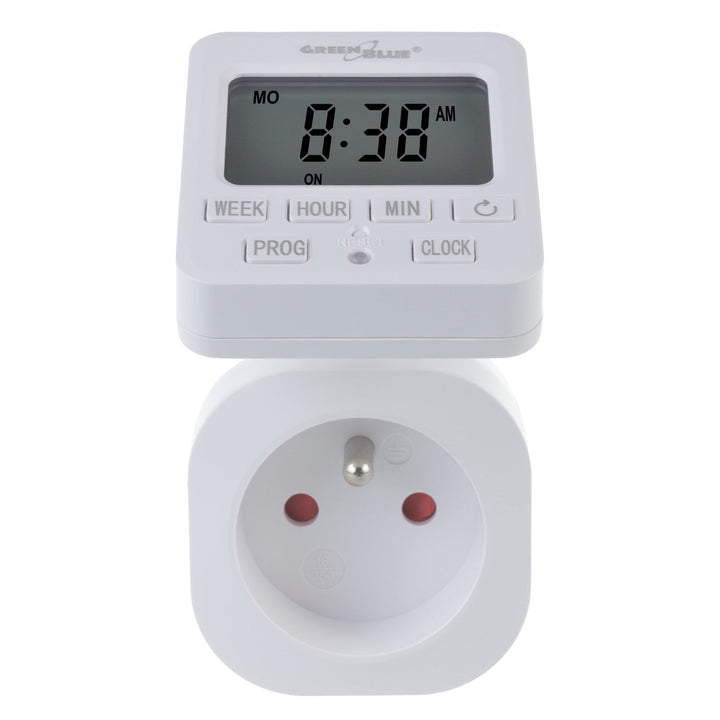 Tidsafbryder - digital timer GreenBlue, maks. belastning 16A, IP20, GB605 E